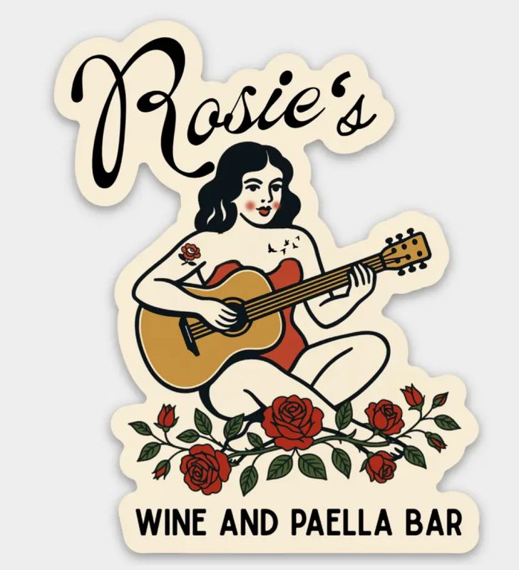 Rosie's Wine and Paella Sticker