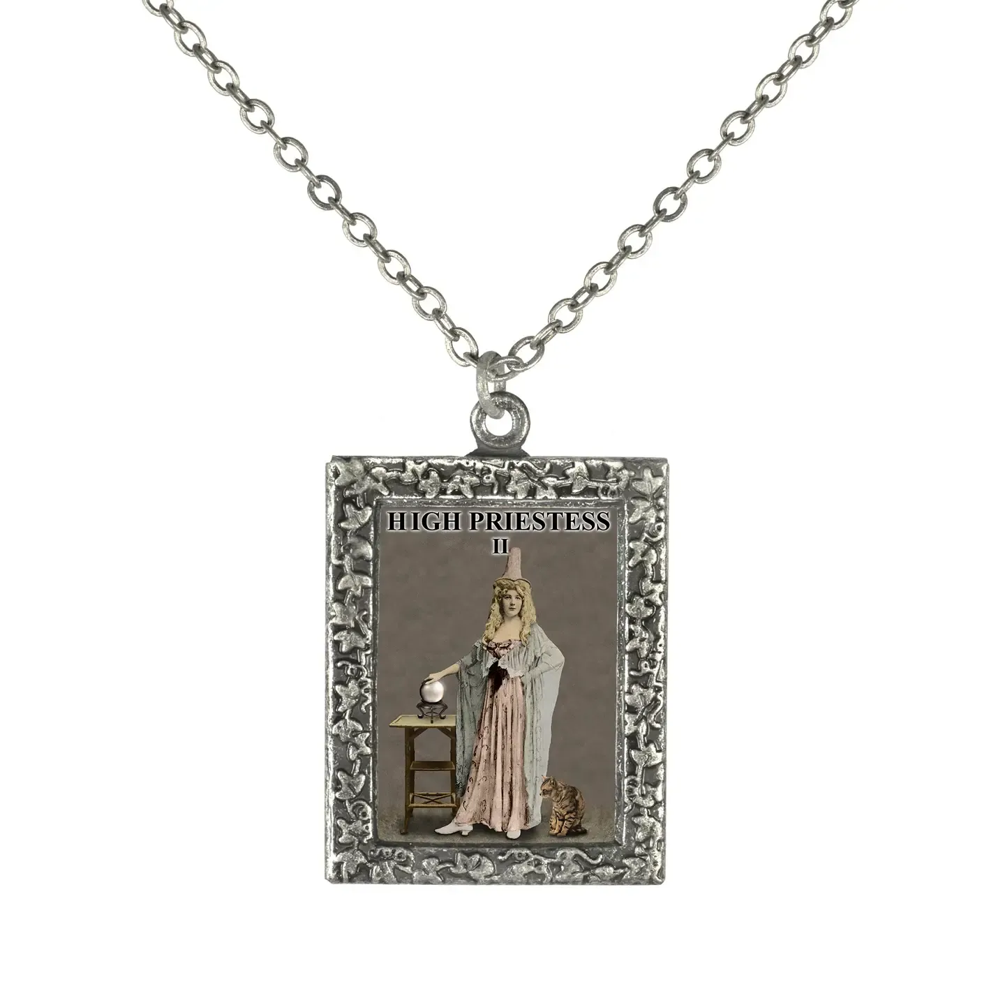 High Priestess Tarot Card Necklace
