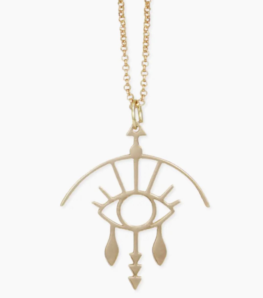 Mystic Eye Gold Pendant Necklace