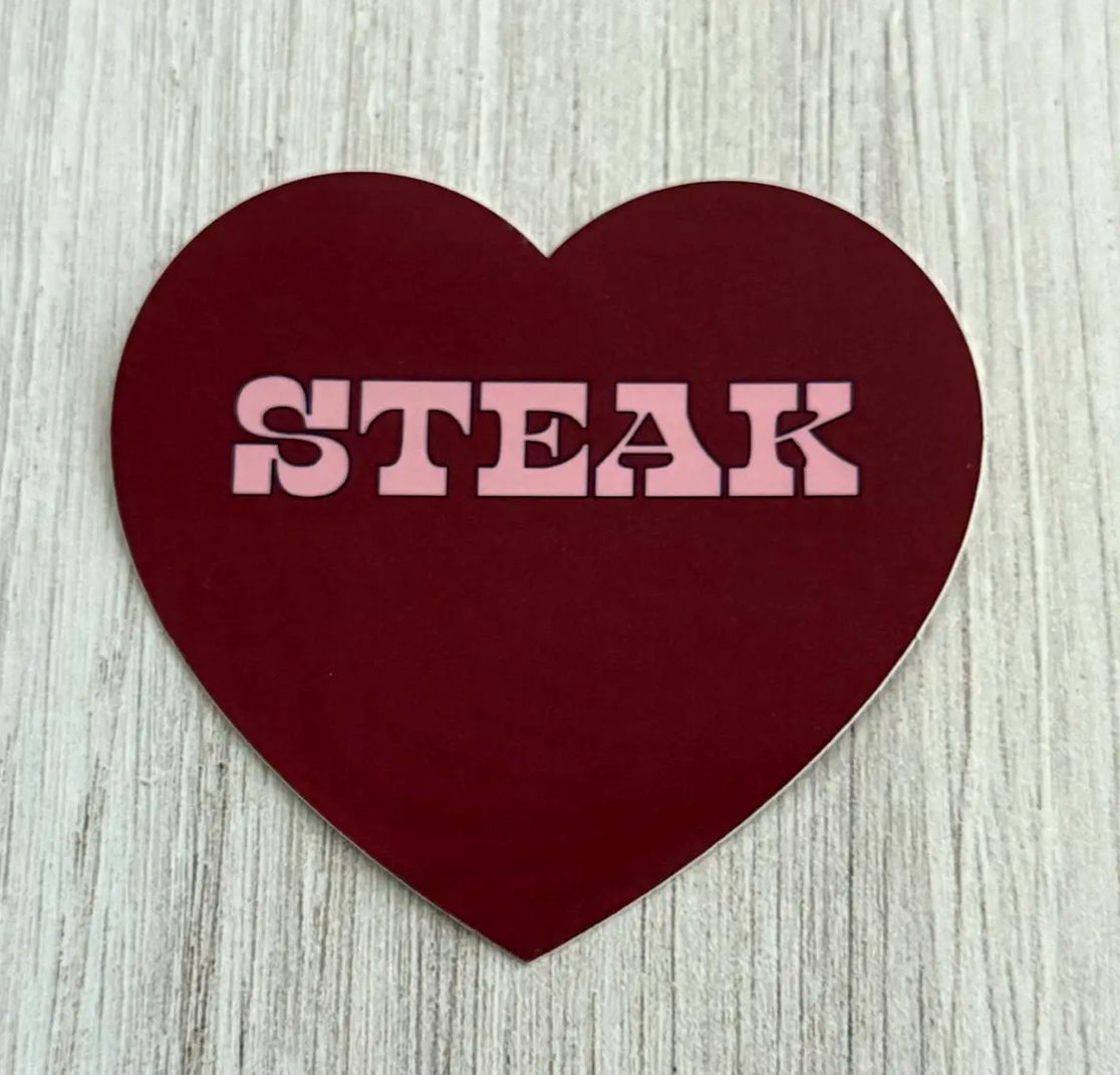 Steak Heart Sticker