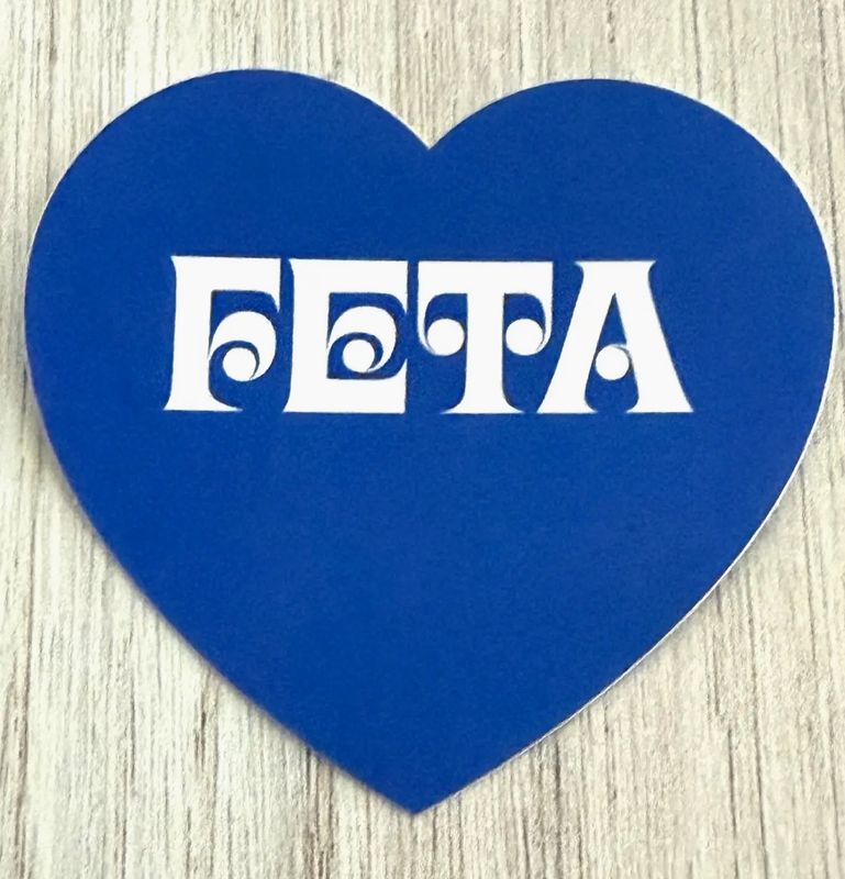 Feta Heart Sticker 