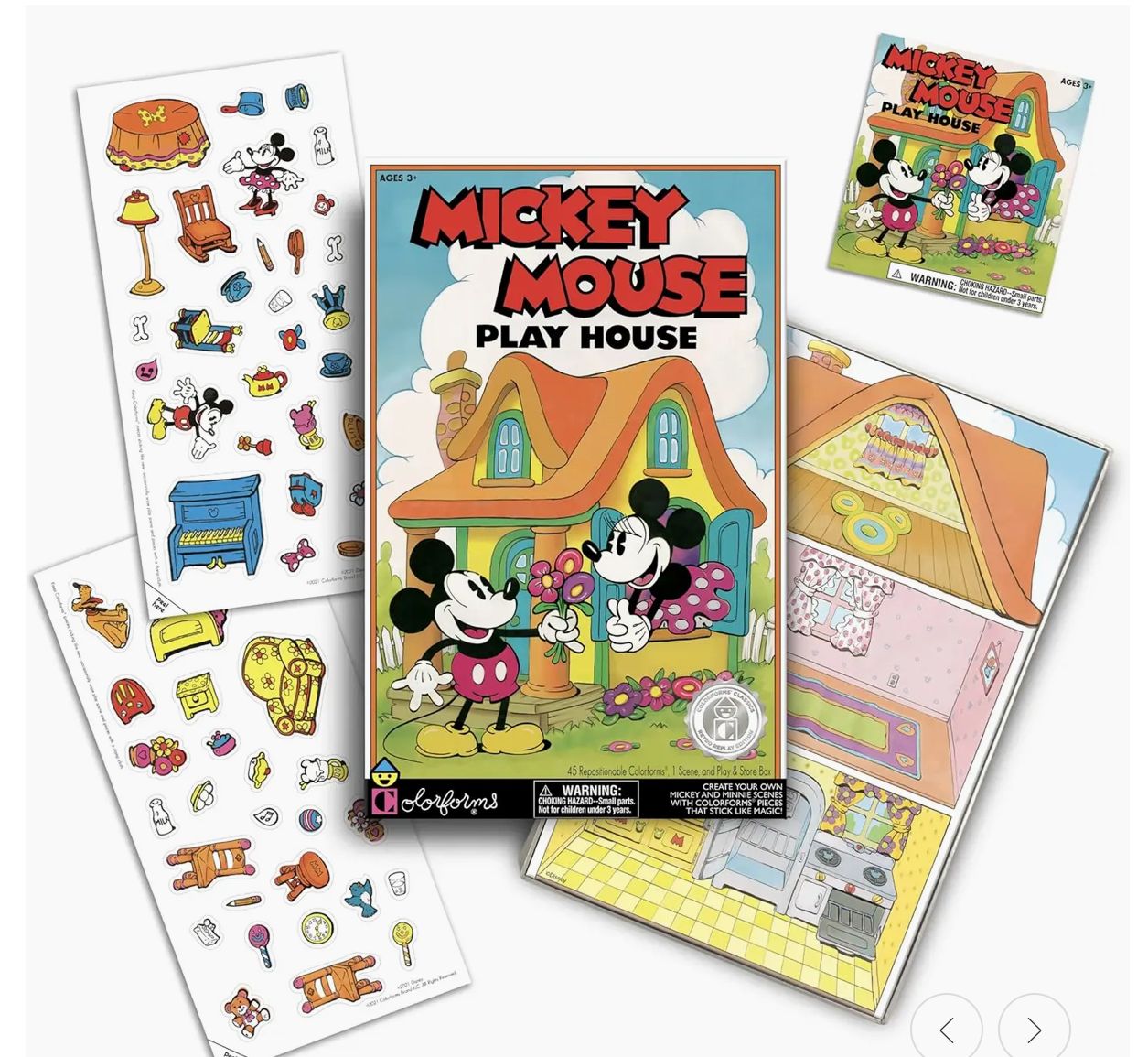 Mickey &amp; Minnie Retro Play Set Colorforms Toy