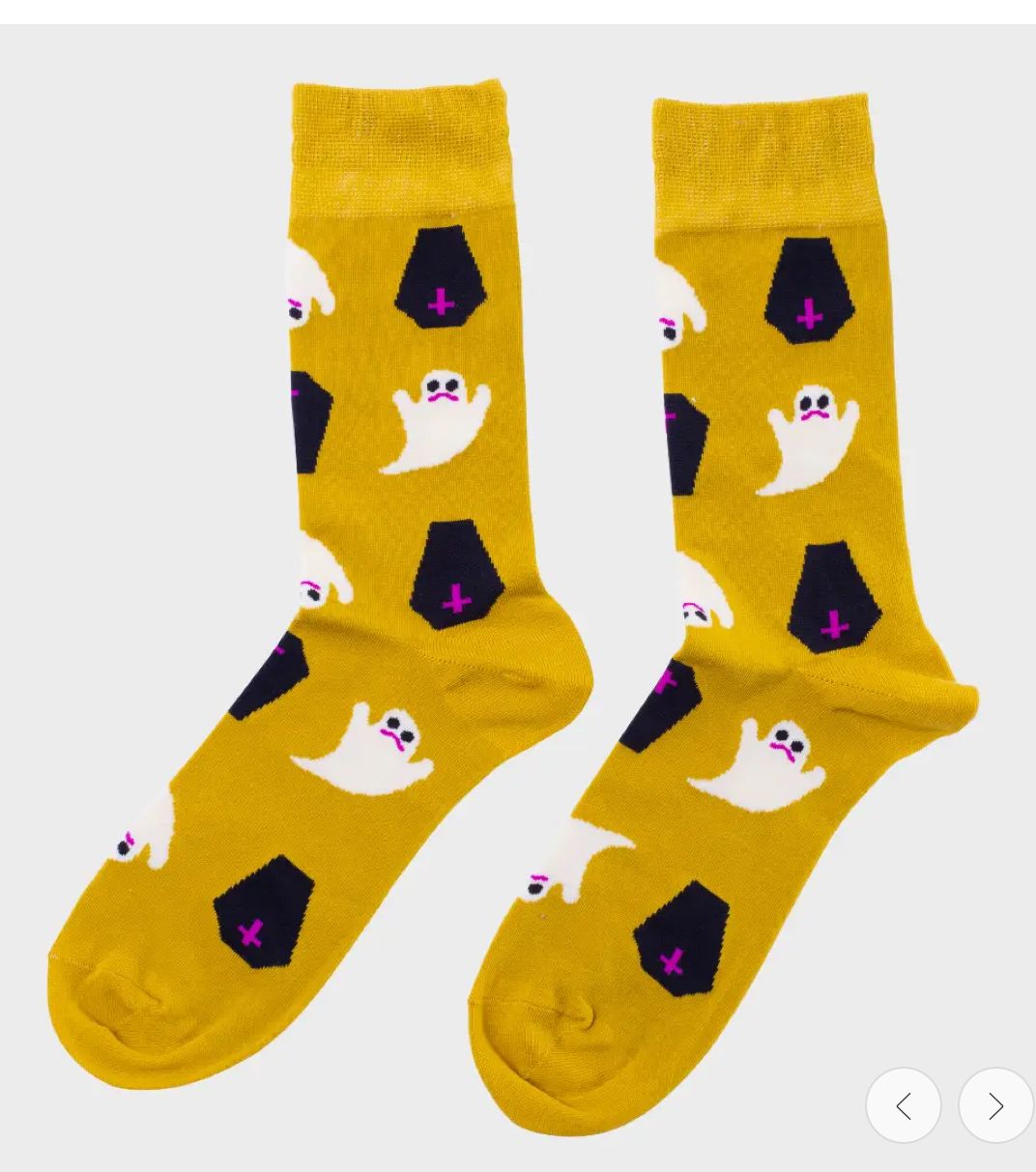 Ghost &amp; Coffins Large Crew Socks