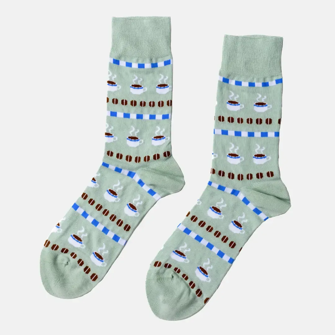 Coffee Lovers Large Crew Socks