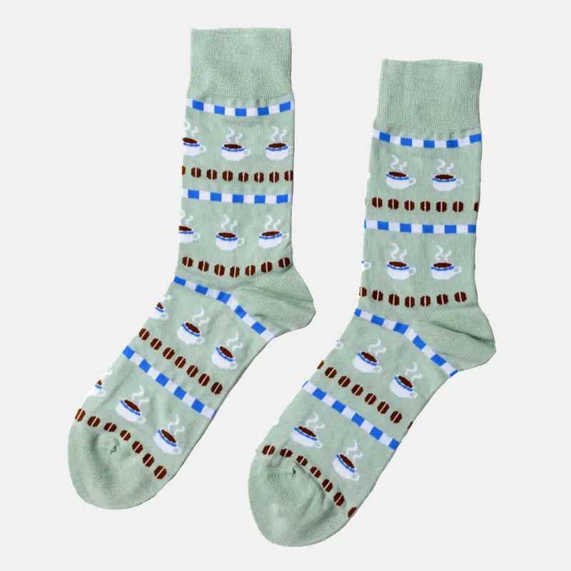 Coffee Lovers Large Crew Socks