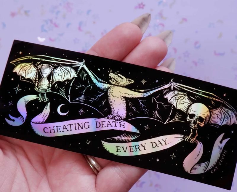 Cheating Death  Holographic Sticker