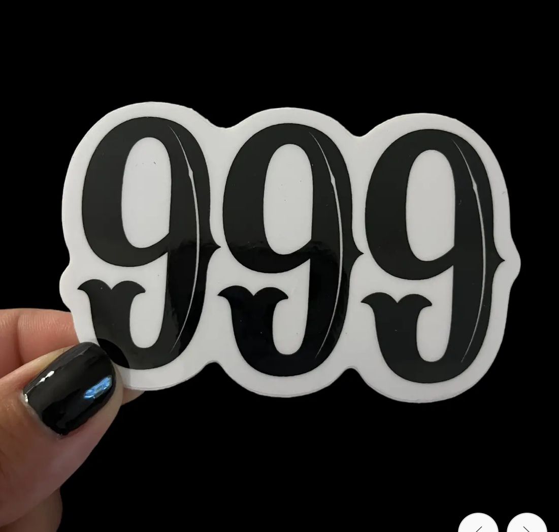 999 Angel Number Vinyl Sticker