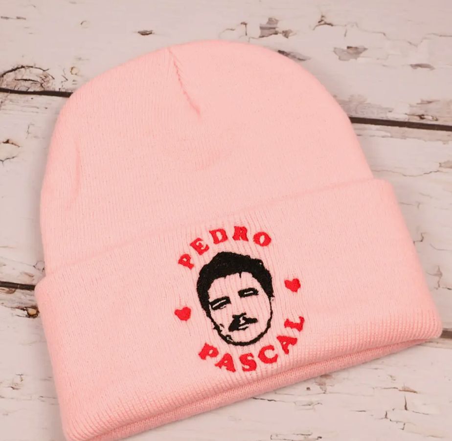 Pedro Pascal Pink Knit Beanie