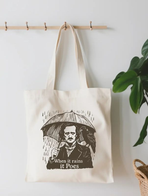 When It Rains It Poes Tote