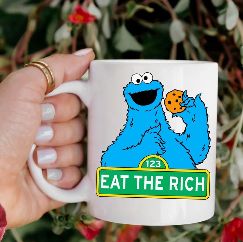 Eat The Rich Cookie Monster Coffee Mug 11oz