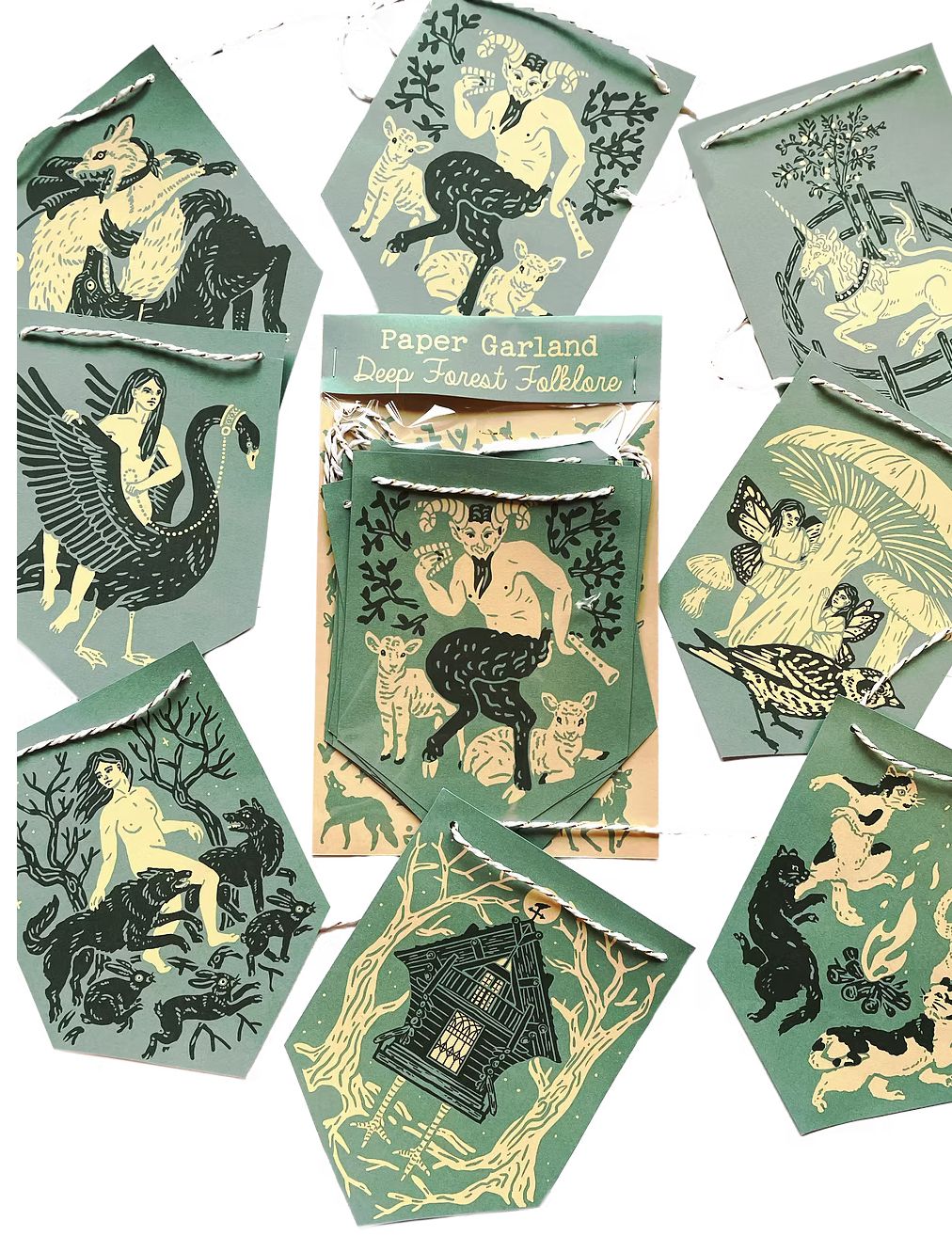 Deep Forest Folklore Paper Garland