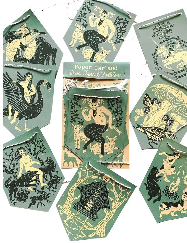 Deep Forest Folklore Paper Garland