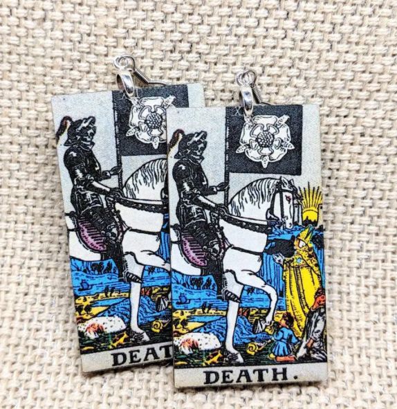 Death Tarot Card Earrings
