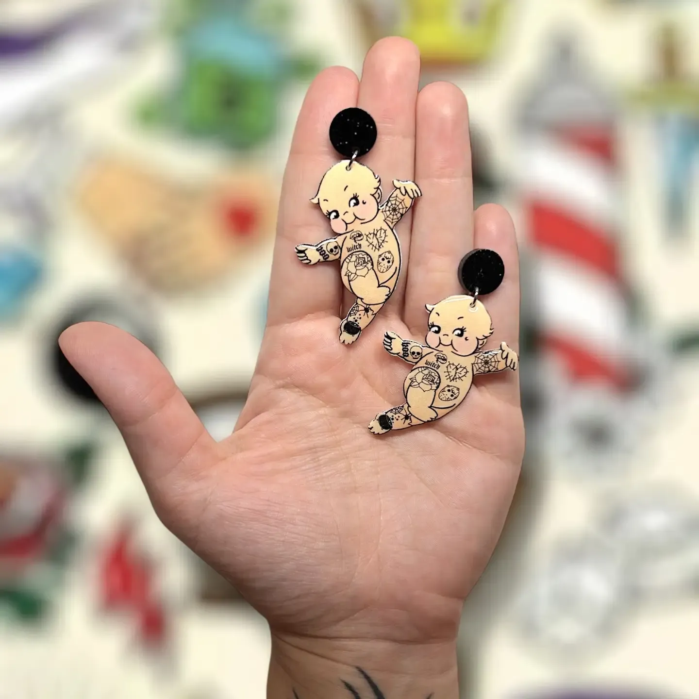 Edgy Kewpie Earrings