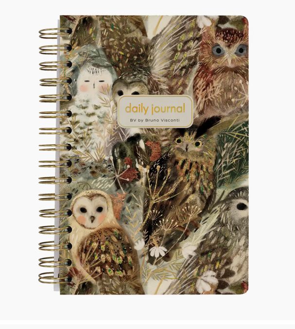 A5 ArtPlanner Spiral Weekly Diary - Owls 