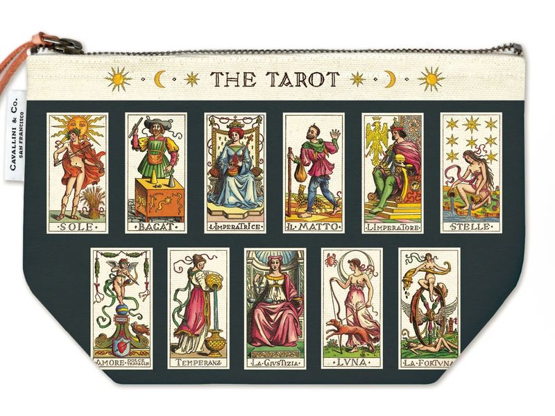 Tarot Vintage Zippered Pouch