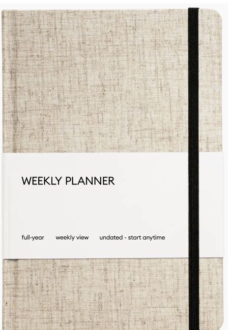 Weekly Planner Full Year Undated Oat Color