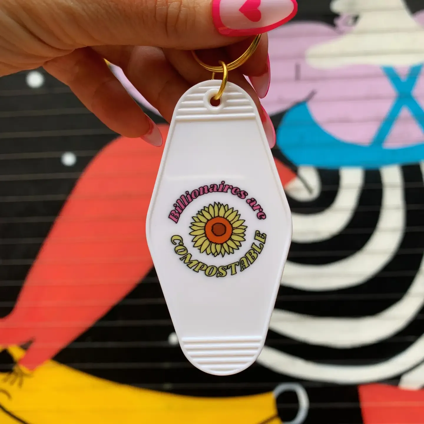 Billionaires Are Compostable Key Fob