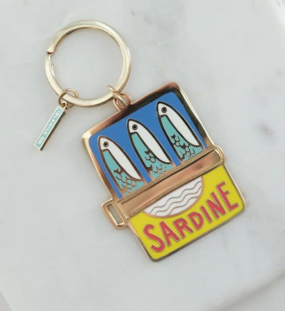 Tinned Fish Enamel Keychain