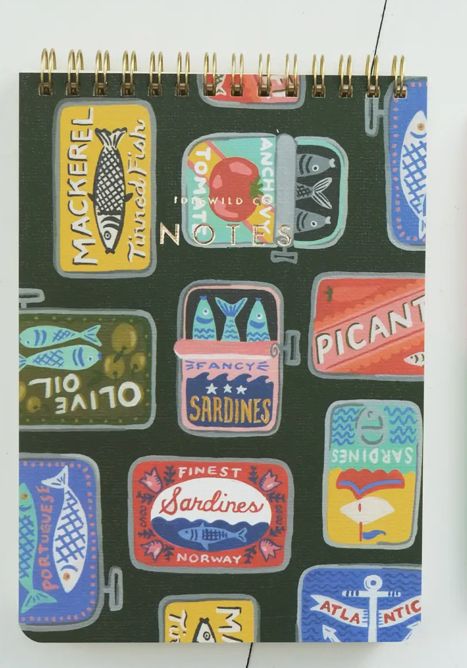 Tinned Fish Spiral Jotter