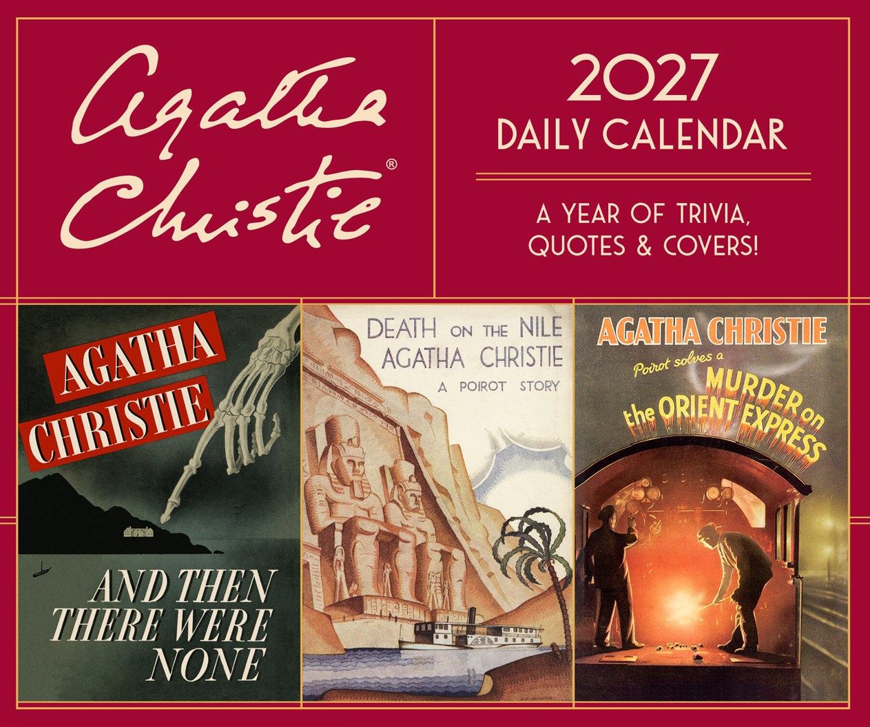 Agatha Christie 2027 Daily Calendar: A Year of Trivia. Quotes and Covers