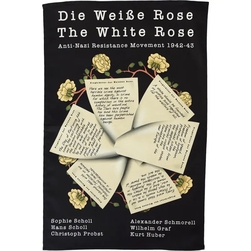 Tea Towel - White Rose 