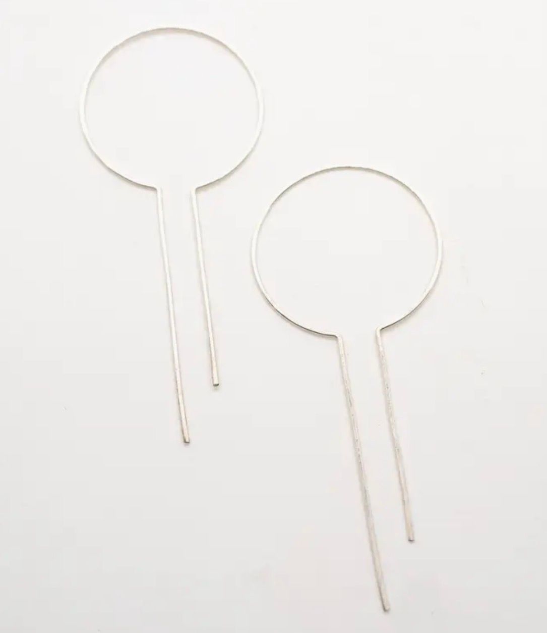 Open Silver Minimalist Earrings