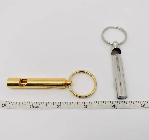 Creative 2-in-1 Whistle Bottle Opener Keychain Golden