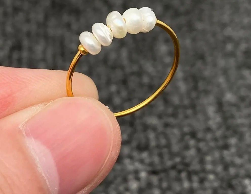 Pearl Beaded 18K Gold Plated Stainless Steel Fine