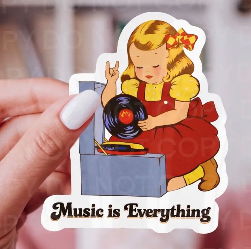 Music Is Everything, Vinyl Records Sticker