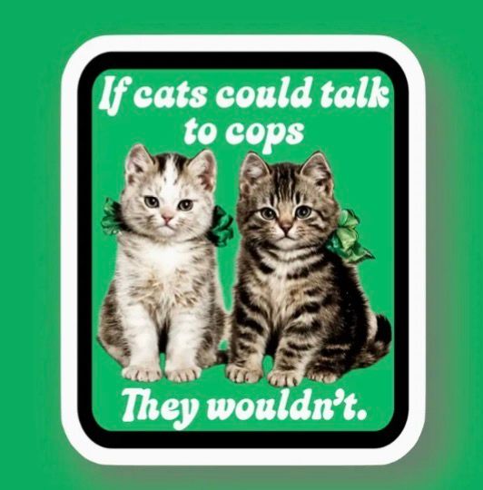 If Cats Could Talk To Cops They Wouldn’t Sticker