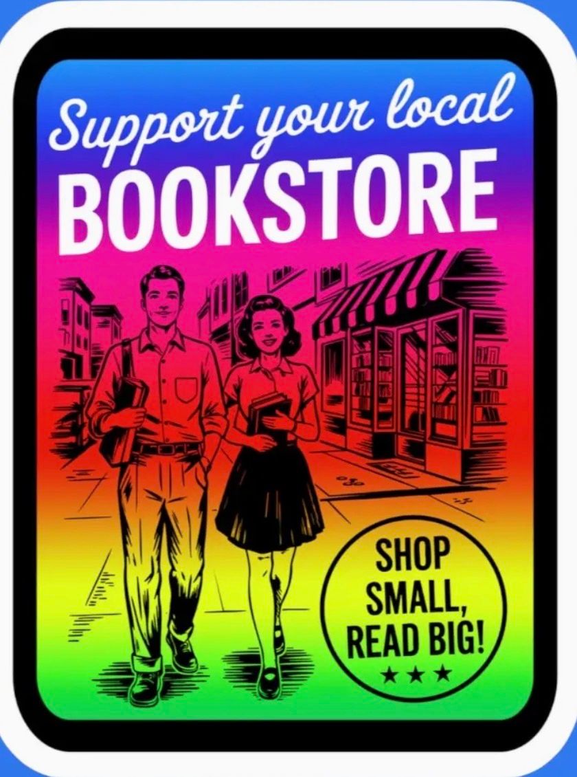 Support Your Local Bookstore Color Sticker