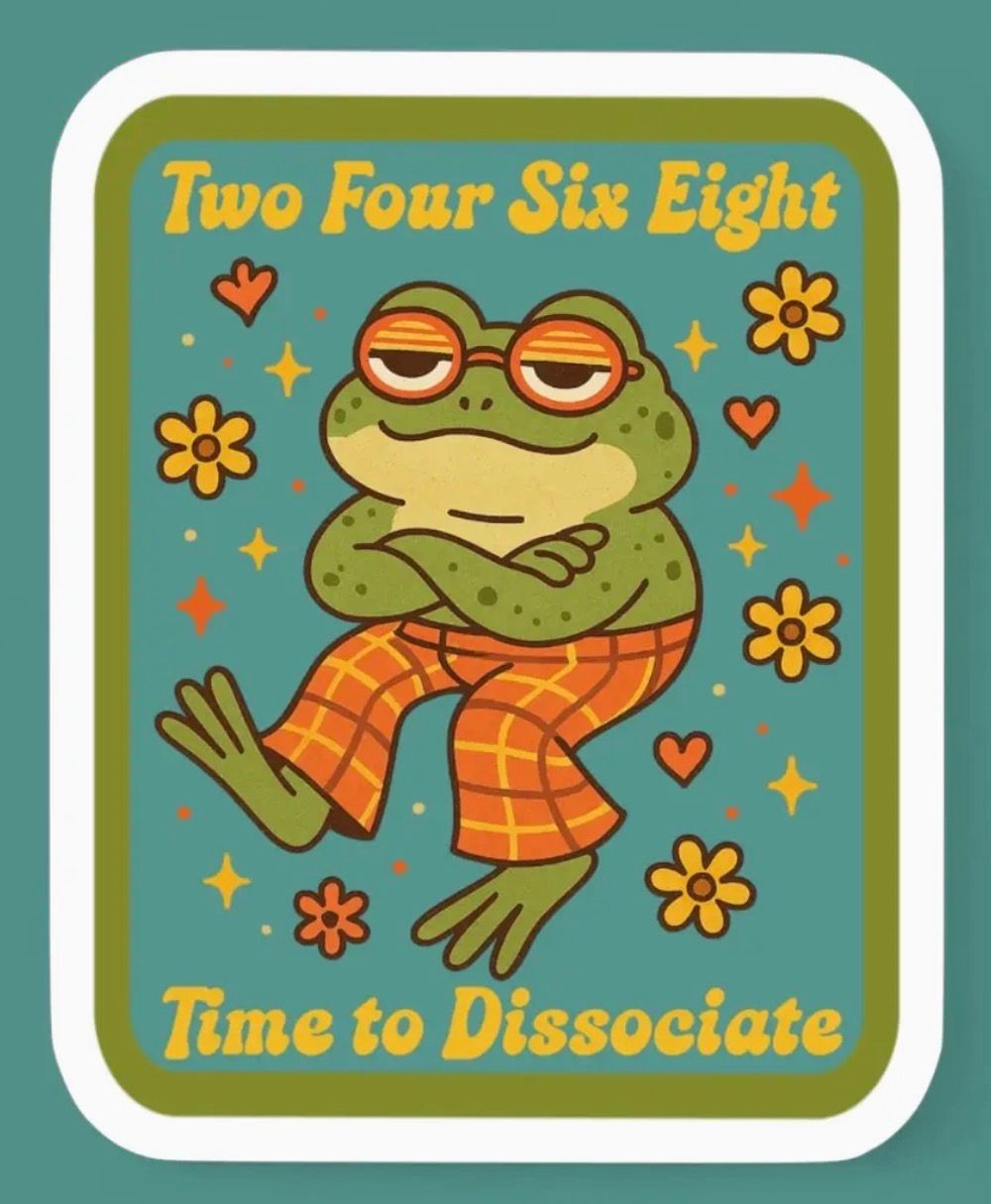 Time To Dissociate Retro Sticker