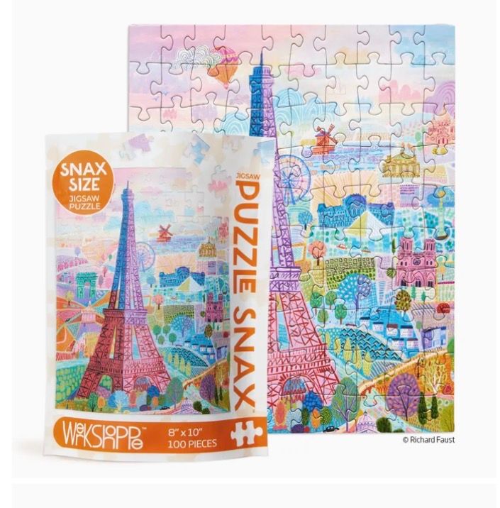 Paris Holiday Eiffel Tower 100 Piece Jigsaw Puzzle