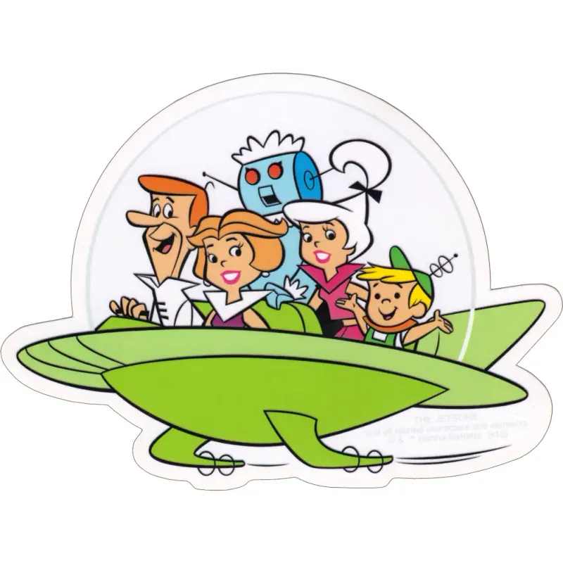 Sticker - the Jetsons - Family in Spaceship