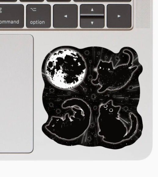 Cosmic Moon Kitty Galaxy Sticker