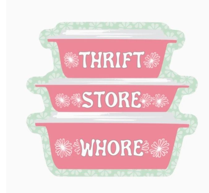 Funny Vintage Pink Dishes Sticker