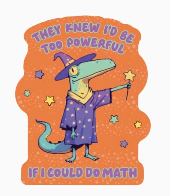Too Powerful Lizard Wizard Sticker