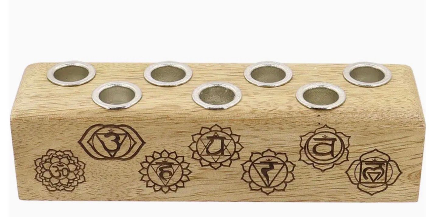 Wood Multi Mini Candle Holder 