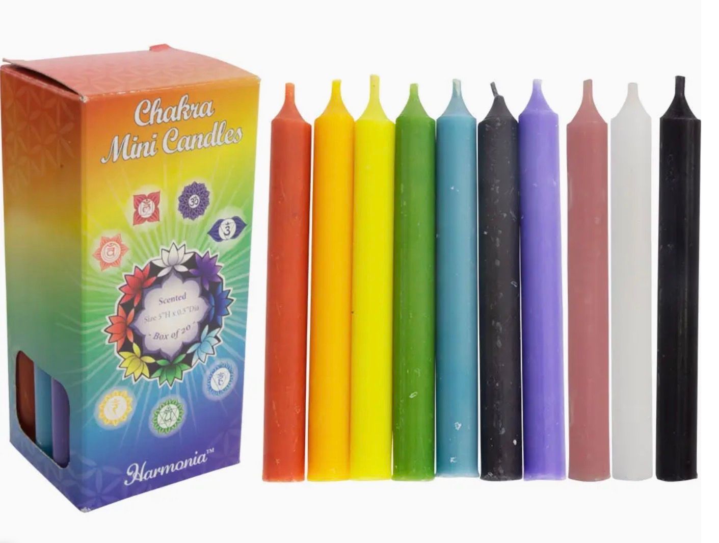 Chakra Scented Ritual Candles Pk 20