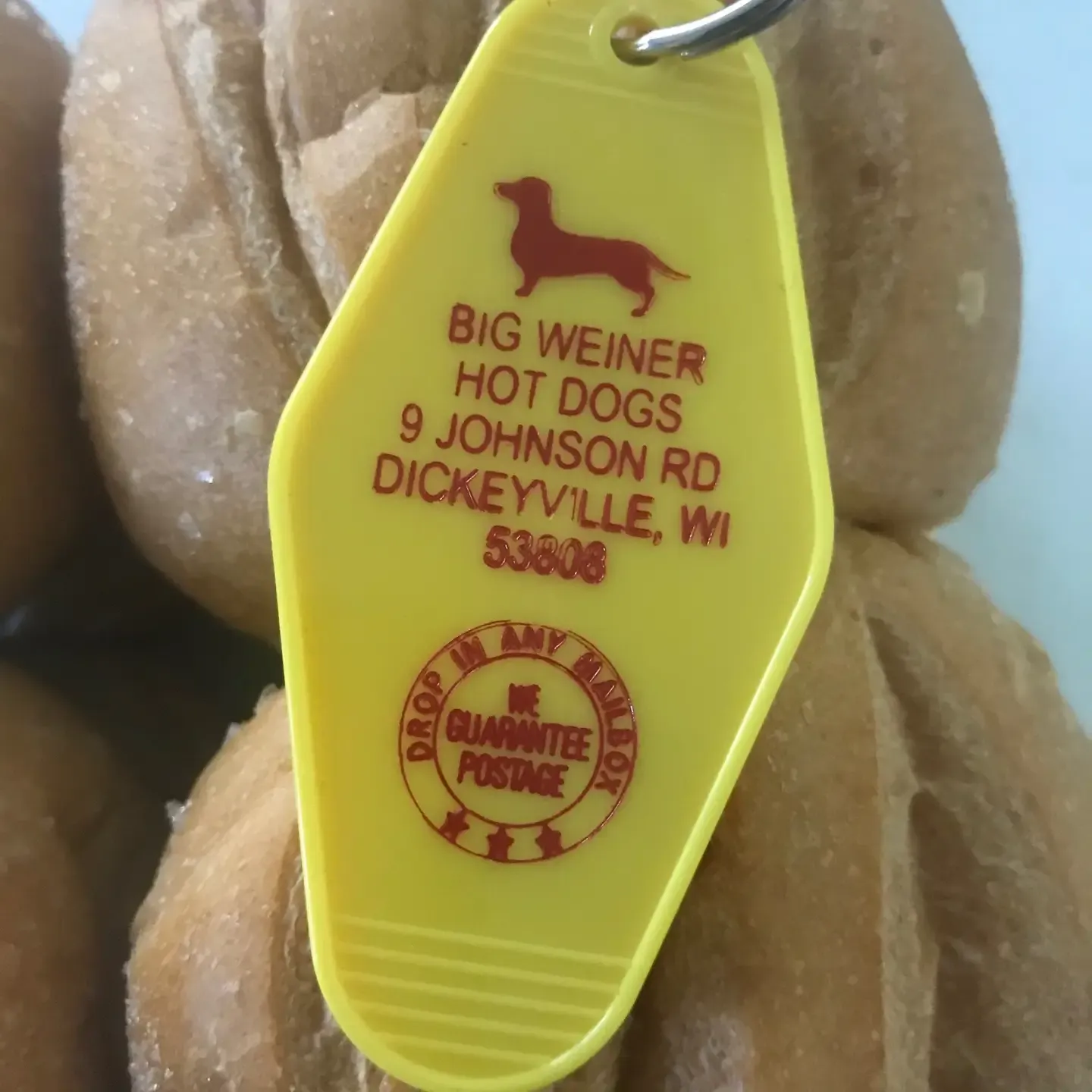 Big Weiner Hot Dogs Motel Key Fab