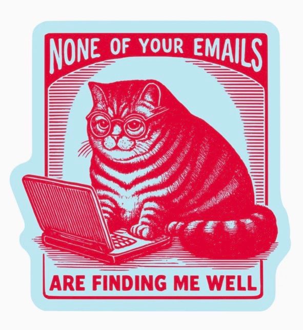 Work Kitty Sarcastic Sticker