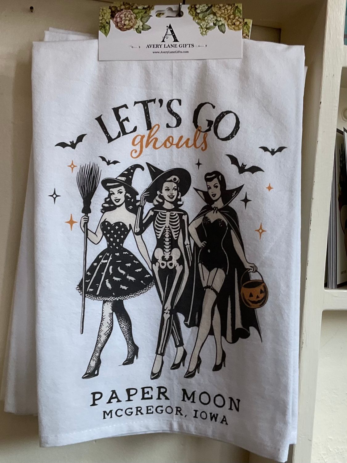 Lets Go Ghouls Cotton Kitchen Towel