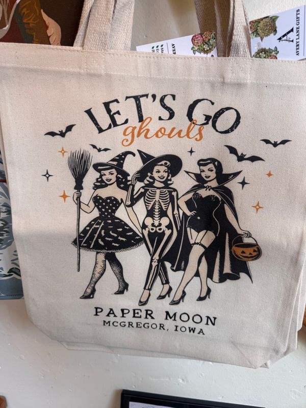 Let's Go Ghouls Canvas Tote Bag