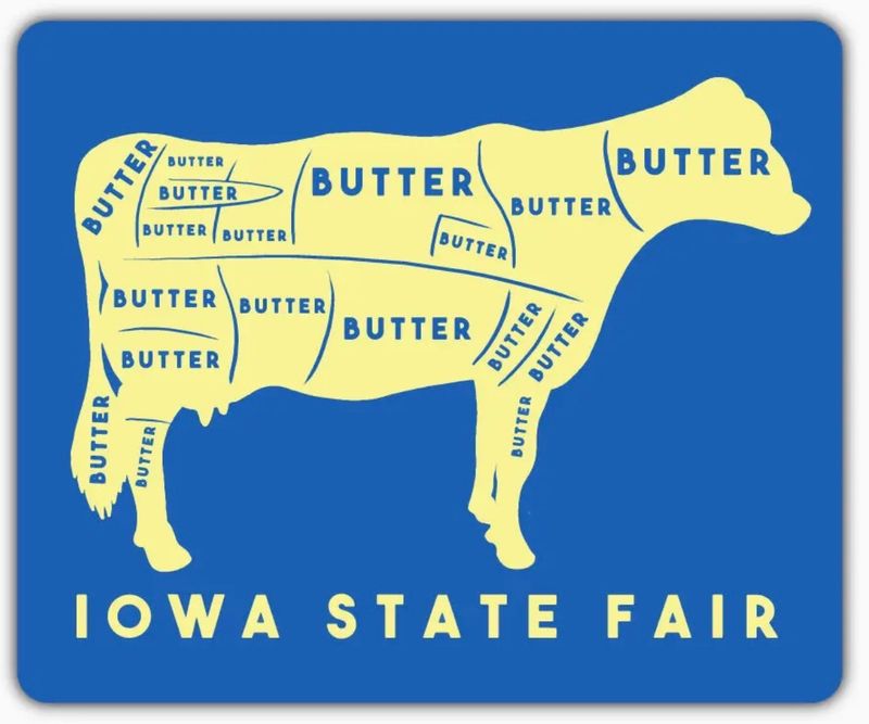 Iowa State Fair Butter Cow Sticker 
