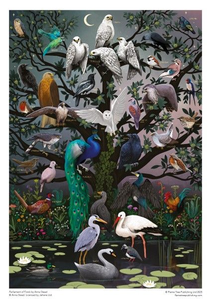 Anna Stead: Parliament of Fowls 1000 Pc Sustainable Puzzle