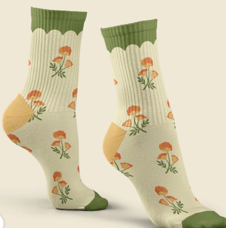 Poppies (California) Unisex Socks