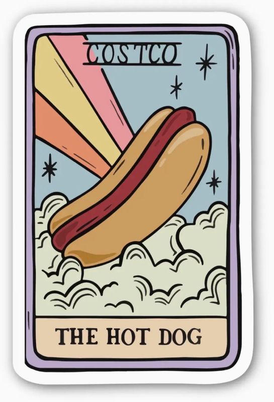 Costco Hot Dog Sticker