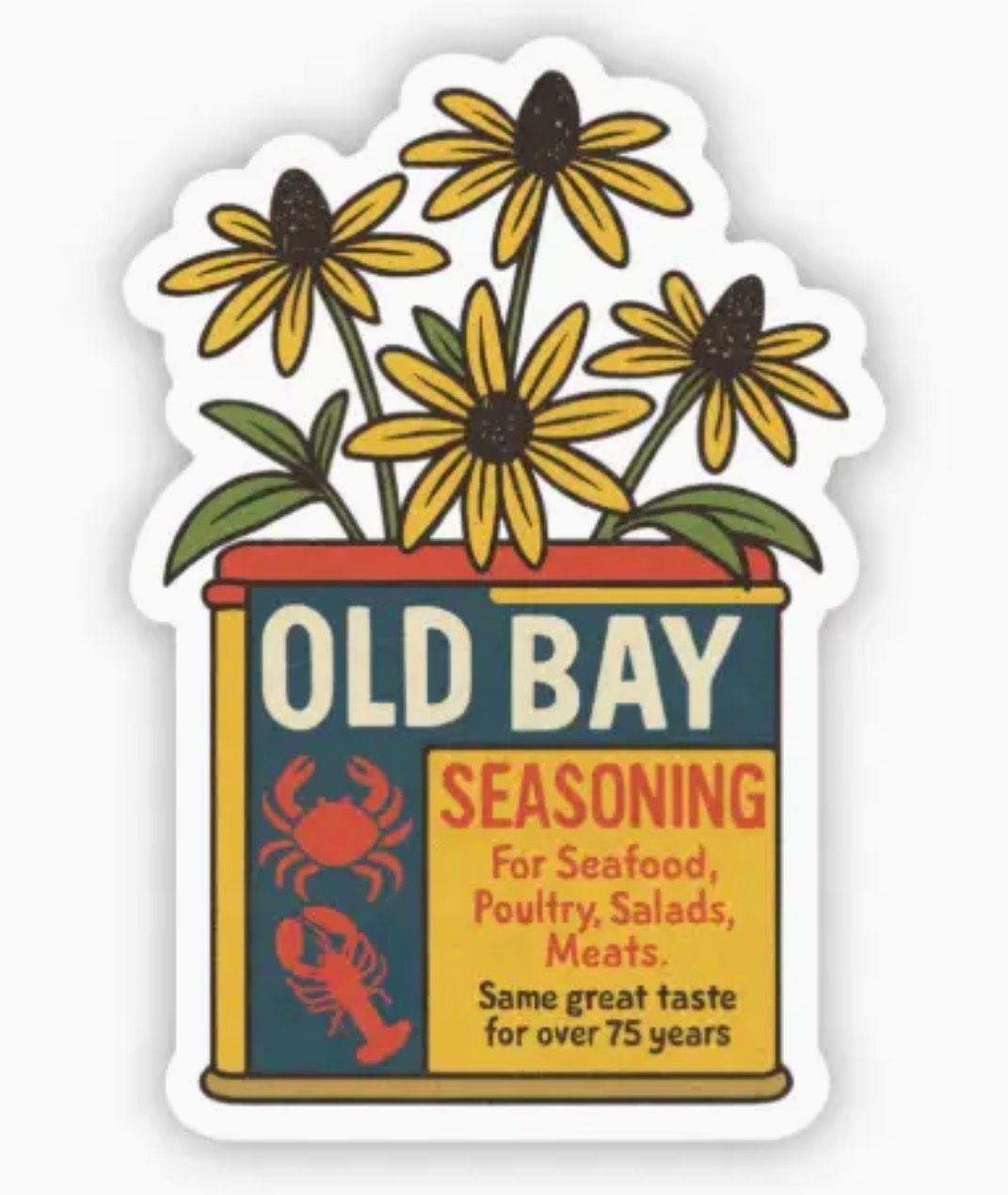 Old Bay Flowers Sticker