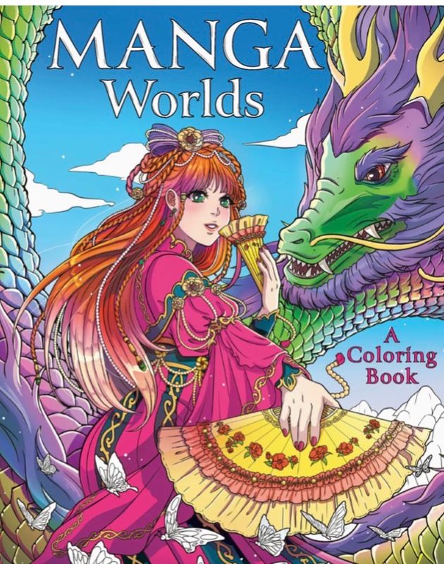 Manga Worlds A Coloring Book 